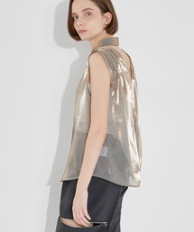 シャンブレータックブラウス