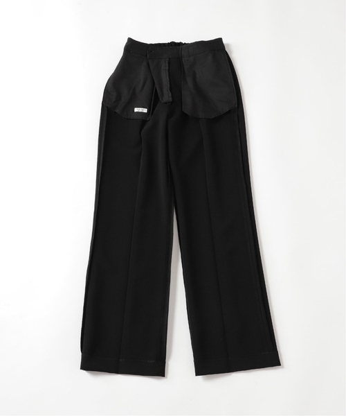 VERMEIL par iena(ヴェルメイユパーイエナ)の「《追加》ダブルクロス ストレッチパンツ(スラックス・レディース・ブラック・38/36/40)」の10枚目の写真
