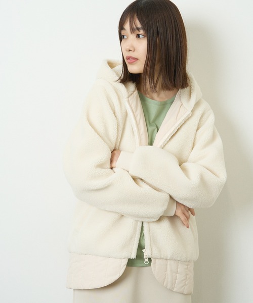 入手困難 美品 プリンス アイボリー キルティングパーカー フリースフード付き 入手困難 美品 プリンス アイボリー キルティングパーカー フリース