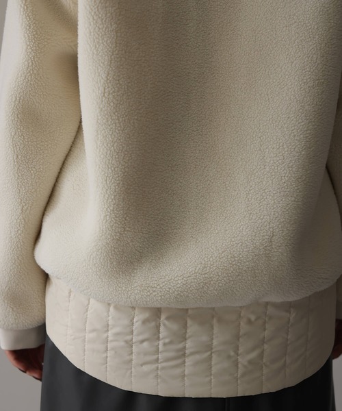 HERENCIA(ヘレンチア)の「キルトドッキング ボアフリース パーカー(その他アウター・レディース・オフホワイト/ブラック・MEDIUM)」の12枚目の写真