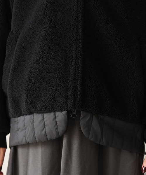 HERENCIA(ヘレンチア)の「キルトドッキング ボアフリース パーカー(その他アウター・レディース・オフホワイト/ブラック・MEDIUM)」の20枚目の写真