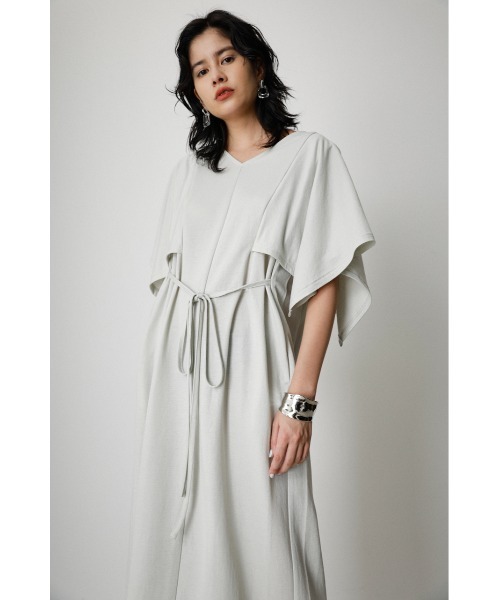 AZUL by moussy（アズールバイマウジー）の「A/F WIDE RELAX ONEPIECE/アークティックフィールワイドリラックスワンピース（ワンピース・レディース・ブラック/ライトグレー/グリーン・MEDIUM/SMALL）」の3枚目の写真
