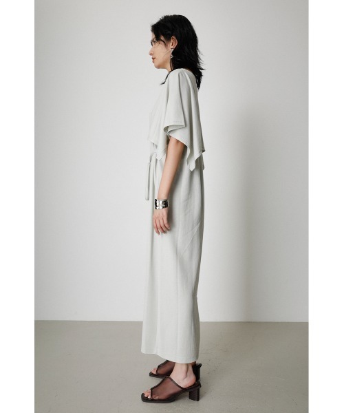 AZUL by moussy（アズールバイマウジー）の「A/F WIDE RELAX ONEPIECE/アークティックフィールワイドリラックスワンピース（ワンピース・レディース・ブラック/ライトグレー/グリーン・MEDIUM/SMALL）」の12枚目の写真