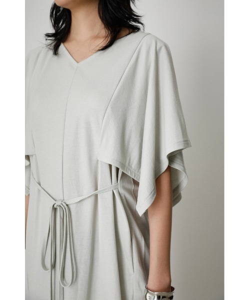 AZUL by moussy（アズールバイマウジー）の「A/F WIDE RELAX ONEPIECE/アークティックフィールワイドリラックスワンピース（ワンピース・レディース・ブラック/ライトグレー/グリーン・MEDIUM/SMALL）」の14枚目の写真