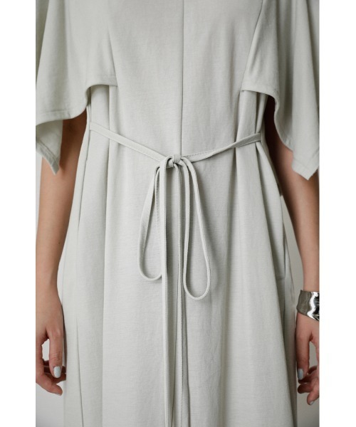 AZUL by moussy（アズールバイマウジー）の「A/F WIDE RELAX ONEPIECE/アークティックフィールワイドリラックスワンピース（ワンピース・レディース・ブラック/ライトグレー/グリーン・MEDIUM/SMALL）」の15枚目の写真