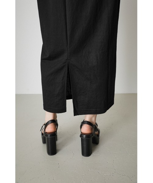 AZUL by moussy（アズールバイマウジー）の「A/F WIDE RELAX ONEPIECE/アークティックフィールワイドリラックスワンピース（ワンピース・レディース・ブラック/ライトグレー/グリーン・MEDIUM/SMALL）」の7枚目の写真