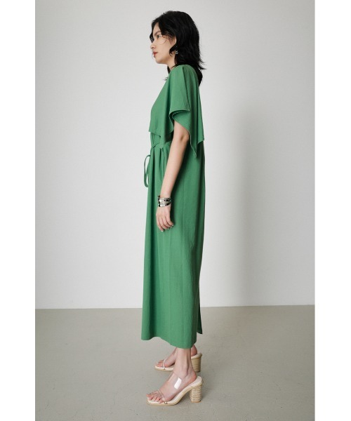 AZUL by moussy（アズールバイマウジー）の「A/F WIDE RELAX ONEPIECE/アークティックフィールワイドリラックスワンピース（ワンピース・レディース・ブラック/ライトグレー/グリーン・MEDIUM/SMALL）」の20枚目の写真