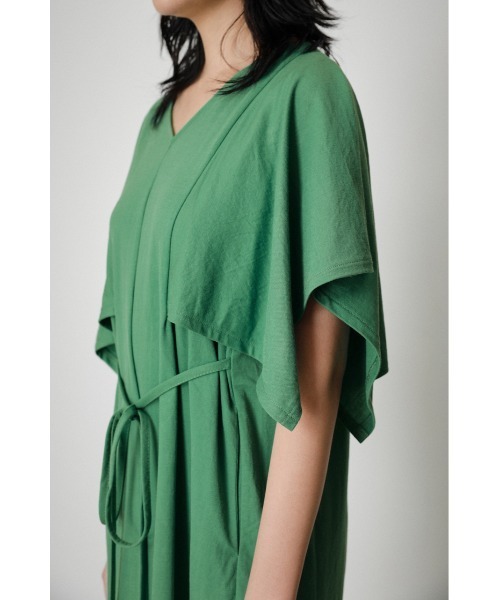 AZUL by moussy（アズールバイマウジー）の「A/F WIDE RELAX ONEPIECE/アークティックフィールワイドリラックスワンピース（ワンピース・レディース・ブラック/ライトグレー/グリーン・MEDIUM/SMALL）」の22枚目の写真