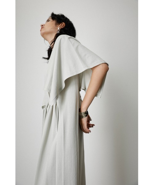 AZUL by moussy（アズールバイマウジー）の「A/F WIDE RELAX ONEPIECE/アークティックフィールワイドリラックスワンピース（ワンピース・レディース・ブラック/ライトグレー/グリーン・MEDIUM/SMALL）」の10枚目の写真