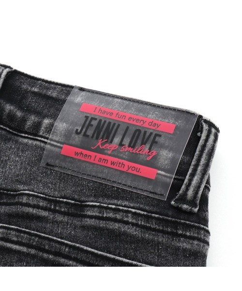JENNI love(ジェニィラブ)の「ケミカルデニムフレアロングパンツ(デニムパンツ・キッズ・ブルー/ブラック・130cm/140cm/160cm/150cm)」の9枚目の写真