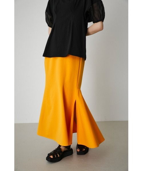 AZUL by moussy(アズールバイマウジー)の「MERMAID SLIT SKIRT/マーメイドスリットスカート(スカート・レディース・イエロー/グリーン/ブラック・SMALL/MEDIUM)」の1枚目の写真