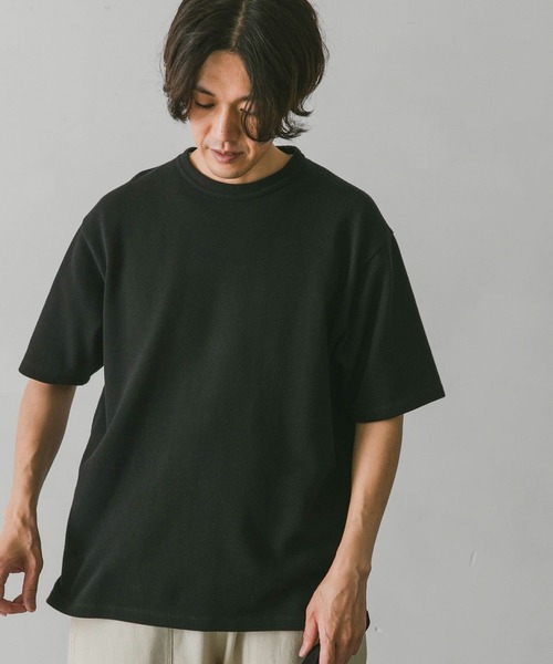 URBAN RESEARCH DOORS（アーバンリサーチドアーズ）の「『XLサイズ/WEB限定』ライト鹿の子ショートスリーブTシャツ（Tシャツ/カットソー・メンズ・ネイビー/ライトグレー/イエロー/ブルー・X-LARGE/LARGE/MEDIUM）」の3枚目の写真