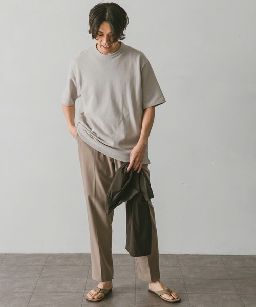 URBAN RESEARCH DOORS（アーバンリサーチドアーズ）の「『XLサイズ/WEB限定』ライト鹿の子ショートスリーブTシャツ（Tシャツ/カットソー・メンズ・ネイビー/ライトグレー/イエロー/ブルー・X-LARGE/LARGE/MEDIUM）」の9枚目の写真