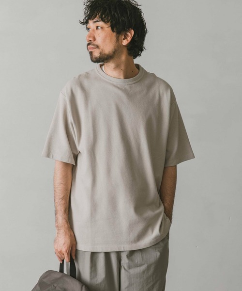URBAN RESEARCH DOORS（アーバンリサーチドアーズ）の「『XLサイズ/WEB限定』ライト鹿の子ショートスリーブTシャツ（Tシャツ/カットソー・メンズ・ネイビー/ライトグレー/イエロー/ブルー・X-LARGE/LARGE/MEDIUM）」の11枚目の写真