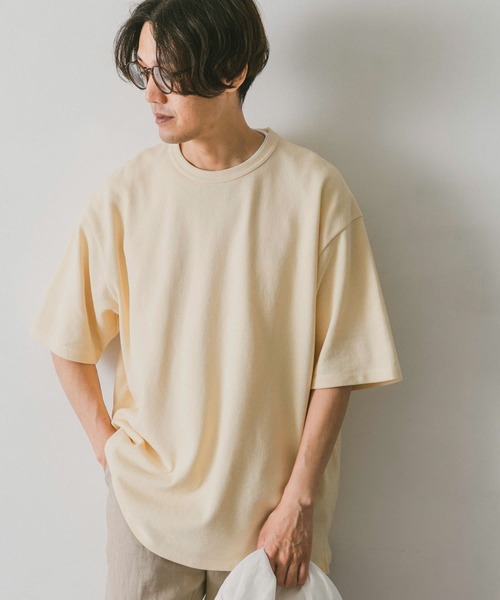 URBAN RESEARCH DOORS（アーバンリサーチドアーズ）の「『XLサイズ/WEB限定』ライト鹿の子ショートスリーブTシャツ（Tシャツ/カットソー・メンズ・ネイビー/ライトグレー/イエロー/ブルー・X-LARGE/LARGE/MEDIUM）」の18枚目の写真