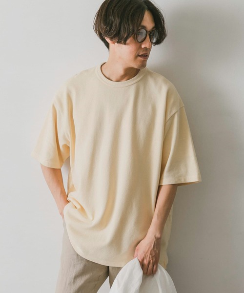 URBAN RESEARCH DOORS（アーバンリサーチドアーズ）の「『XLサイズ/WEB限定』ライト鹿の子ショートスリーブTシャツ（Tシャツ/カットソー・メンズ・ネイビー/ライトグレー/イエロー/ブルー・X-LARGE/LARGE/MEDIUM）」の19枚目の写真