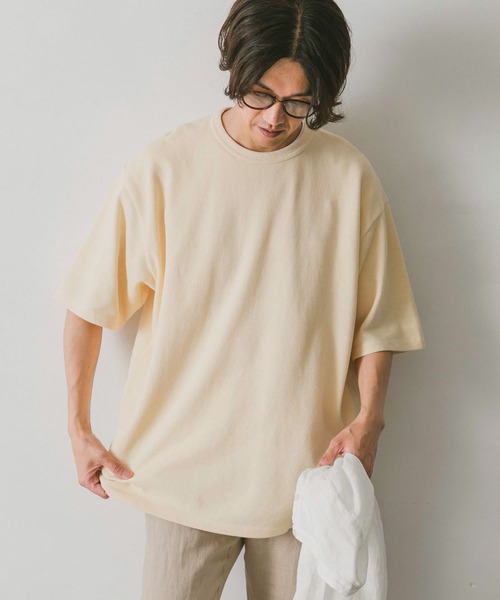 URBAN RESEARCH DOORS（アーバンリサーチドアーズ）の「『XLサイズ/WEB限定』ライト鹿の子ショートスリーブTシャツ（Tシャツ/カットソー・メンズ・ネイビー/ライトグレー/イエロー/ブルー・X-LARGE/LARGE/MEDIUM）」の20枚目の写真