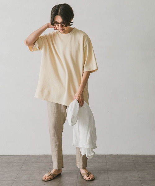 URBAN RESEARCH DOORS（アーバンリサーチドアーズ）の「『XLサイズ/WEB限定』ライト鹿の子ショートスリーブTシャツ（Tシャツ/カットソー・メンズ・ネイビー/ライトグレー/イエロー/ブルー・X-LARGE/LARGE/MEDIUM）」の22枚目の写真