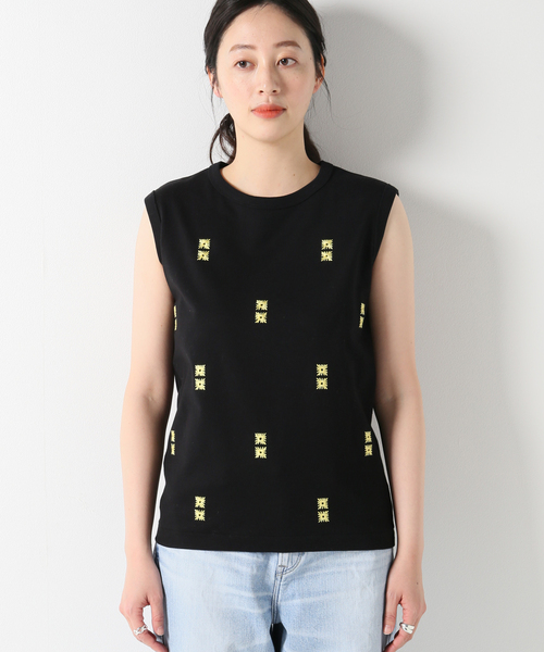 新品【babaco/ババコ】タンクトップ ブラック roku baserange セール】【babaco/ババコ】刺繍タンクトップ（タンクトップ）｜IENA
