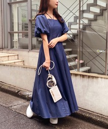 one after another NICE CLAUP | 袖ボリュームホルターワンピース(ワンピース)