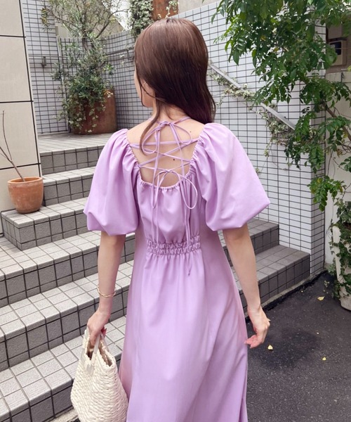 NICE CLAUP 袖ボリュームホルターワンピース one after another NICE CLAUP（ワンアフターアナザーナイ