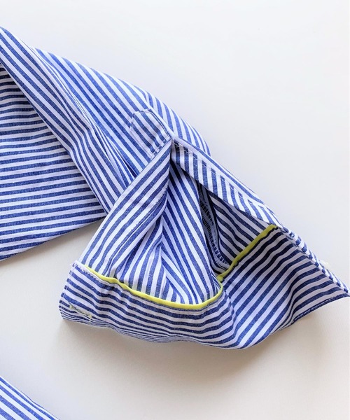 Q（キュー）の「Qエンブレムスキッパーシャツ（シャツ/ブラウス・レディース・ネイビー/アイボリー/ブルー系その他・MEDIUM）」の9枚目の写真