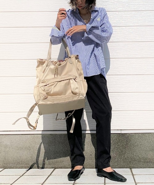 Q（キュー）の「Qエンブレムスキッパーシャツ（シャツ/ブラウス・レディース・ネイビー/アイボリー/ブルー系その他・MEDIUM）」の14枚目の写真