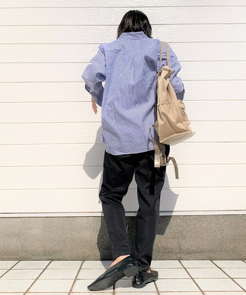 Q（キュー）の「Qエンブレムスキッパーシャツ（シャツ/ブラウス・レディース・ネイビー/アイボリー/ブルー系その他・MEDIUM）」の15枚目の写真