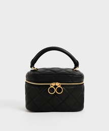 キルト ツーウェイジップミニバッグ / Quilted Two-Way Zip Mini Bag