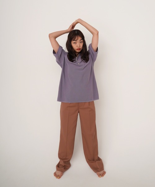 TINA：JOJUN（ティーナジョジュン）の「センタープレス ストライプパンツ TINA：JOJUN（その他パンツ・レディース・ピンクベージュ/ブラック・S/M）」の20枚目の写真