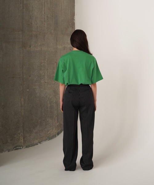 TINA：JOJUN（ティーナジョジュン）の「センタープレス ストライプパンツ TINA：JOJUN（その他パンツ・レディース・ピンクベージュ/ブラック・S/M）」の19枚目の写真