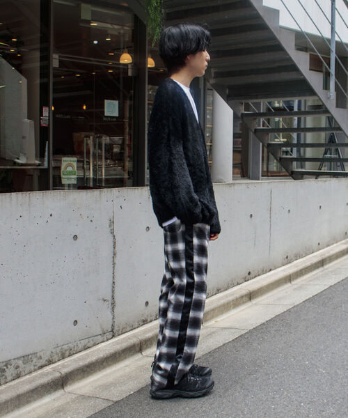 GLOSTER（グロスター）の「【GLOSTER/グロスター】オンブレ チェック イージーパンツ カットオフ サイドライン（その他パンツ・メンズ・ブラック系その他・M/L）」の7枚目の写真