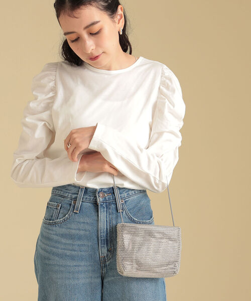 Ray BEAMS（レイビームス）の「Ray BEAMS / シャイニー プチ バッグ（トートバッグ・レディース・ブラック/シルバー・ONE SIZE）」の4枚目の写真