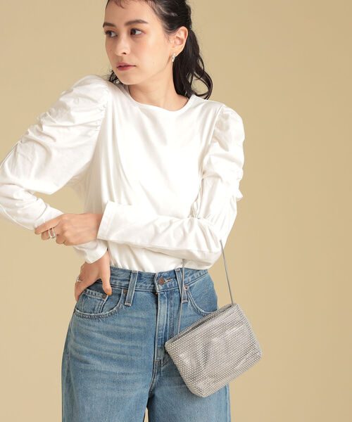 Ray BEAMS（レイビームス）の「Ray BEAMS / シャイニー プチ バッグ（トートバッグ・レディース・ブラック/シルバー・ONE SIZE）」の5枚目の写真