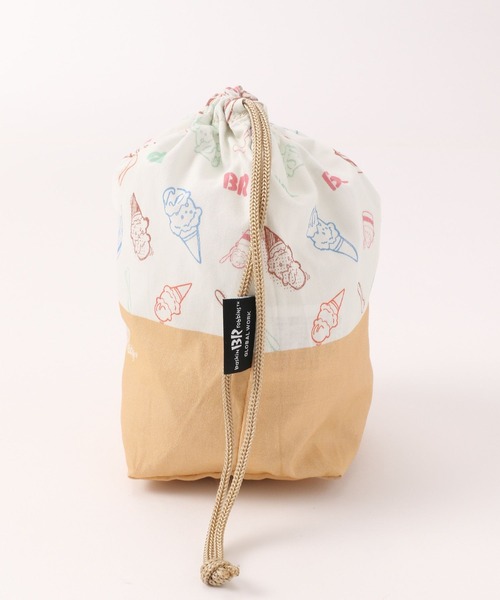 GLOBAL WORK（グローバルワーク）の「サーティワン/巾着ポーチS/285479（ポーチ・レディース・ミント/ホワイト・FREE）」の3枚目の写真