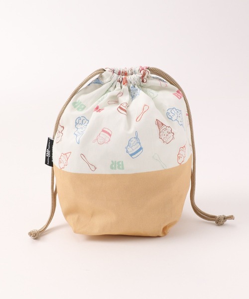 GLOBAL WORK（グローバルワーク）の「サーティワン/巾着ポーチS/285479（ポーチ・レディース・ミント/ホワイト・FREE）」の4枚目の写真