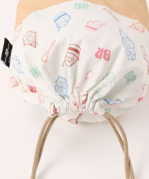 GLOBAL WORK（グローバルワーク）の「サーティワン/巾着ポーチS/285479（ポーチ・レディース・ミント/ホワイト・FREE）」の6枚目の写真