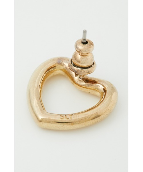 SLY（スライ）の「R/C HEART CHARM P/EARRING リッチコーティング ハートチャーム ピアス（ピアス（両耳用）・レディース・シルバー/ゴールド・FREE）」の6枚目の写真