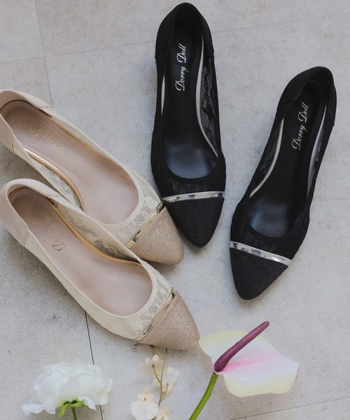 Dorry Doll(ドリードール)の「レースラメパンプス(パンプス・レディース・ベージュ/ブラック・LL/M/L/S)」の10枚目の写真