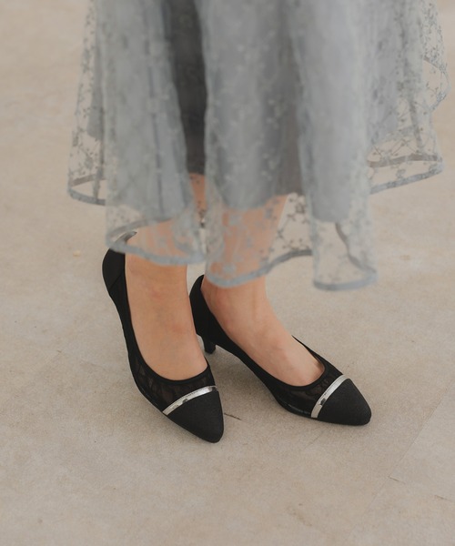 Dorry Doll(ドリードール)の「レースラメパンプス(パンプス・レディース・ベージュ/ブラック・LL/M/L/S)」の8枚目の写真