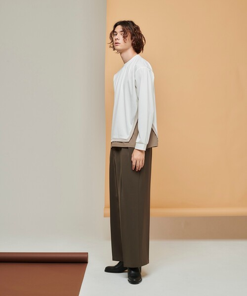 tk.TAKEO KIKUCHI（ティーケータケオキクチ）の「◆ギミックベルトダブルクロスパンツ（その他パンツ・メンズ・ブラウン系その他/アイボリー/ブラック・01/02/03）」の19枚目の写真