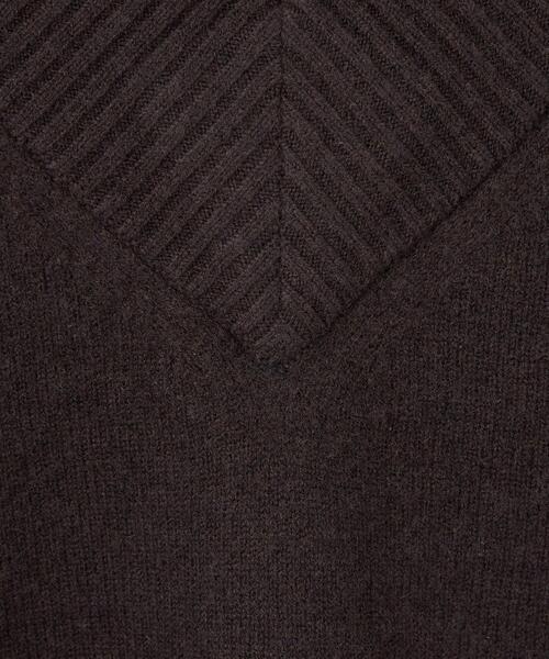 ＜EMMELREFINES＞EMワイドリブVネックニットプルオーバー