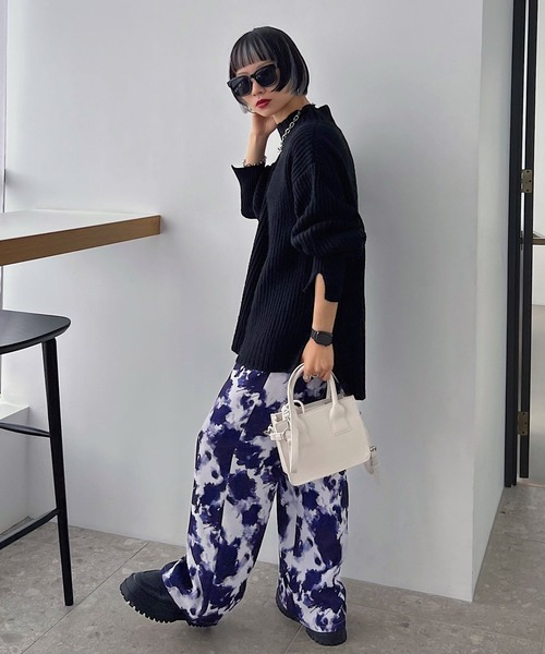 PAGEBOY（ページボーイ）の「ペイント柄パンツ（その他パンツ・レディース・ブラック/パープル系・FREE）」の8枚目の写真