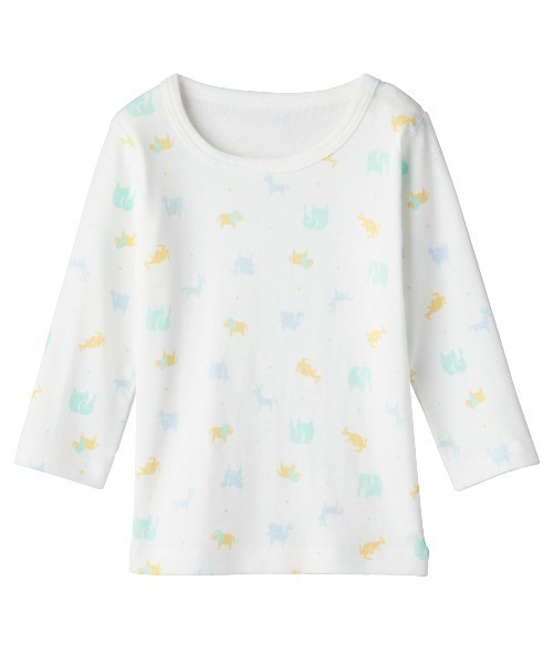 combimini(コンビミニ)の「長袖Tシャツ(アニマル)(Tシャツ/カットソー・キッズ・ブルー・130/110/80/100/120/90)」の1枚目の写真