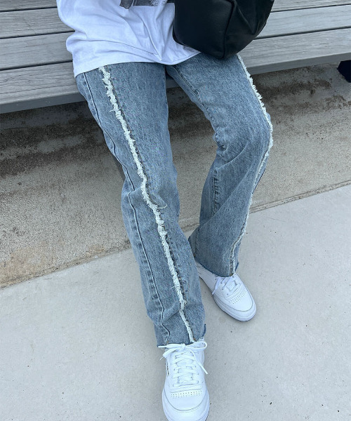 ISOOK(アイスー)の「Fringe design denims / フリンジデザインデニム(chiica select)(デニムパンツ・レディース・ブルー・SMALL)」の9枚目の写真