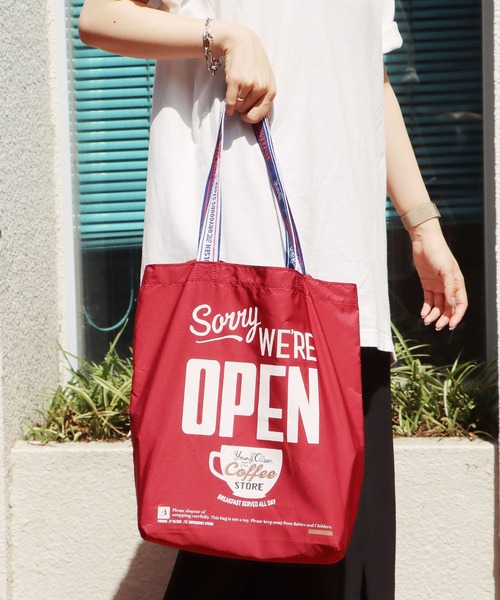 YOUNG&OLSEN The DRYGOODS STORE(ヤングアンドオルセン)の「YOUNG & OLSEN/ヤングアンドオルセン SHOPPING TOTE OP トートバッグ(トートバッグ・メンズ・ブラック/オリーブ/ワインレッド/ベージュ・FREE)」の13枚目の写真