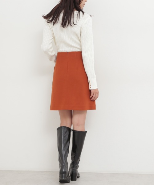 NATURAL BEAUTY BASIC（ナチュラルビューティーベーシック）の「フロントポケットミニスカート（スカート・レディース・オレンジ/ベージュ/ブラック・SMALL/MEDIUM）」の17枚目の写真
