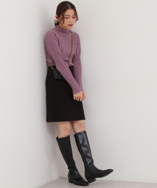 NATURAL BEAUTY BASIC（ナチュラルビューティーベーシック）の「フロントポケットミニスカート（スカート・レディース・オレンジ/ベージュ/ブラック・SMALL/MEDIUM）」の7枚目の写真