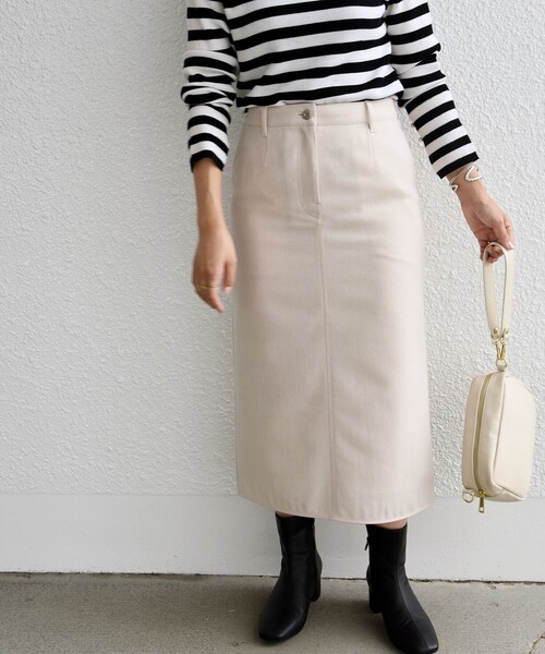 SHIPS any（シップス エニィ）の「SHIPS any:〈手洗い可能〉ウール ブレンド ストレート スカート◇（スカート・レディース・オフホワイト/ライトブルー/ブラック・40/38/36）」の17枚目の写真