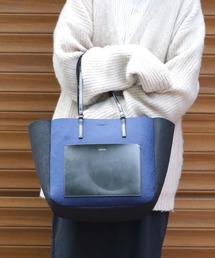 YAHKI（ヤーキ）の「YAHKI/ヤーキ FELT BAG ハンドバック（ハンドバッグ・メンズ）」